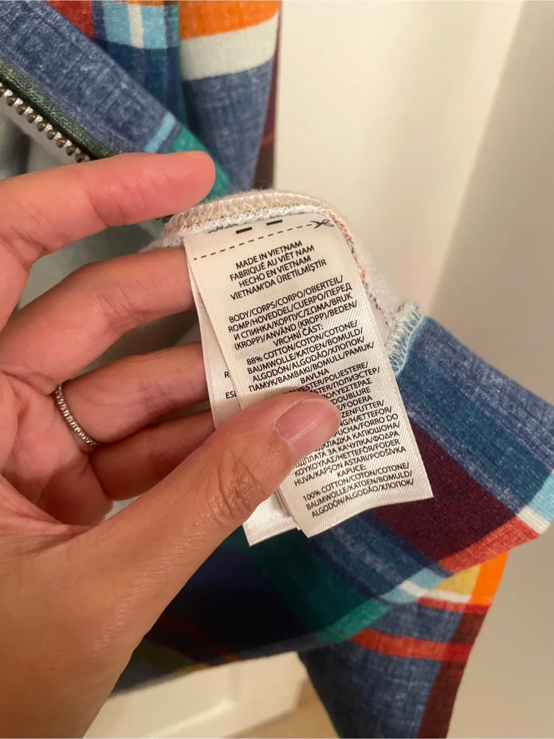 New Ralph Lauren Plaid Hoodie - Size L (14-16) image indicator(5)