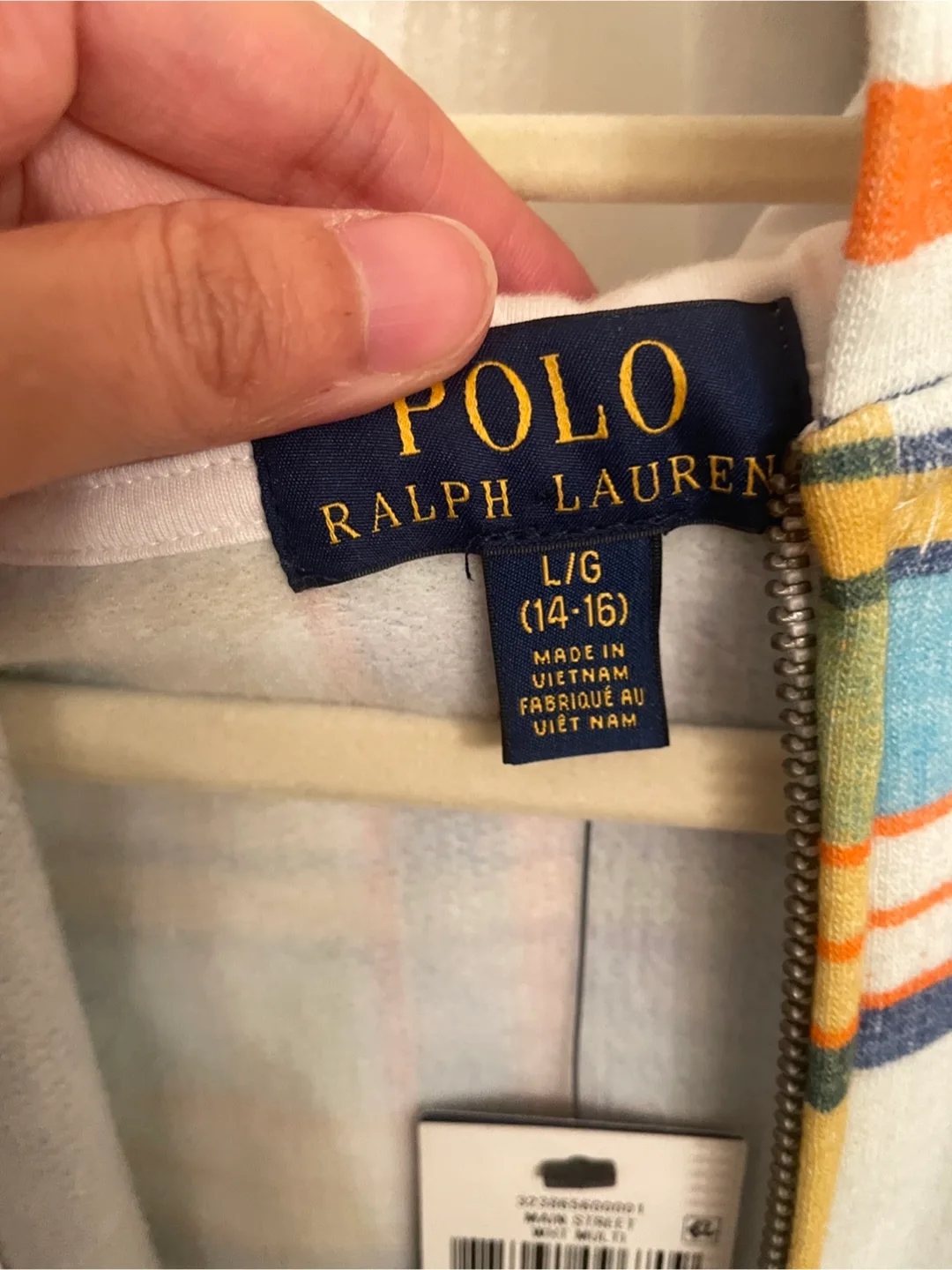 New Ralph Lauren Plaid Hoodie - Size L (14-16) image indicator(3)