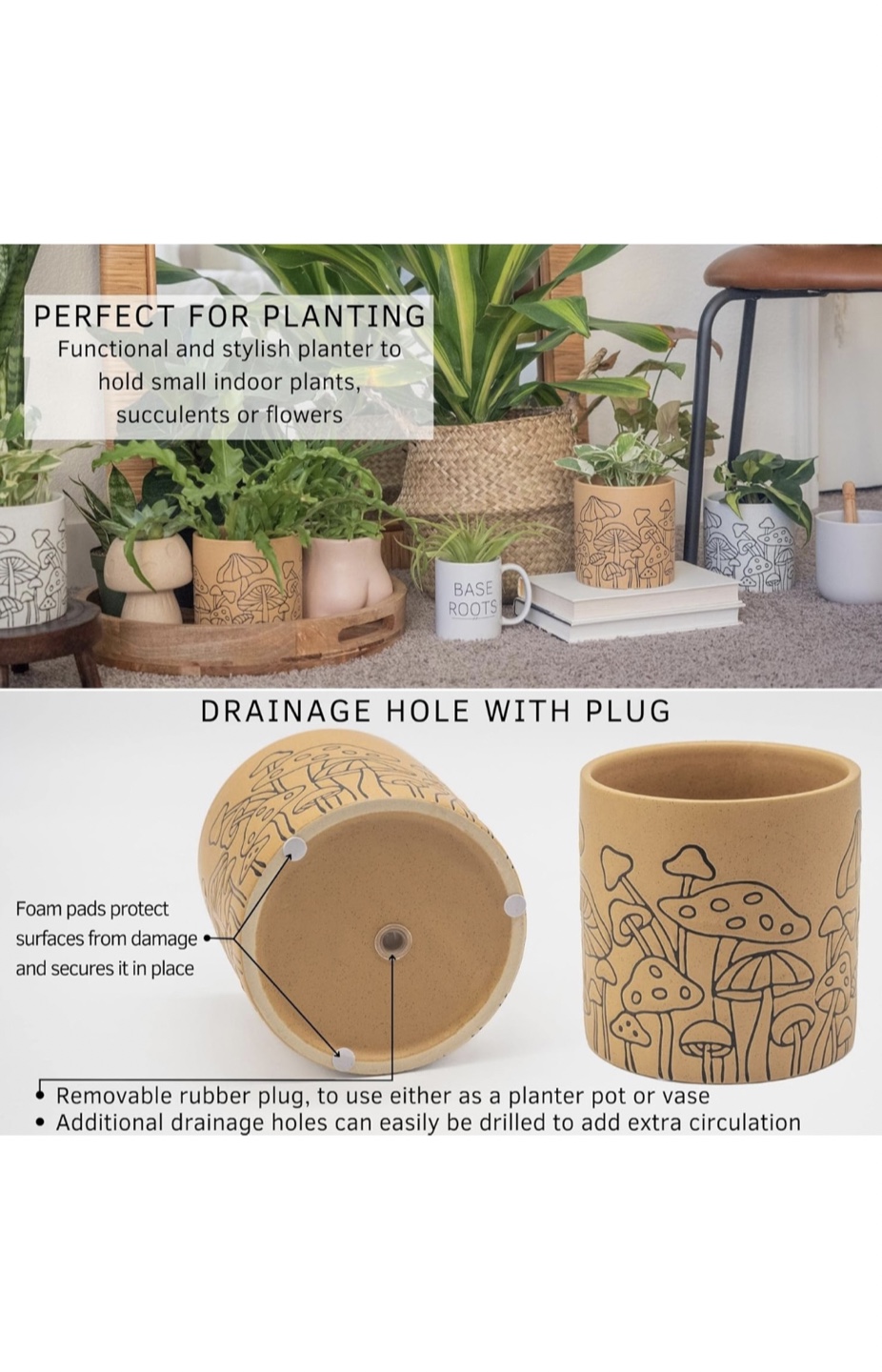 Mushroom Design Planter  2 for $35 - photo 5