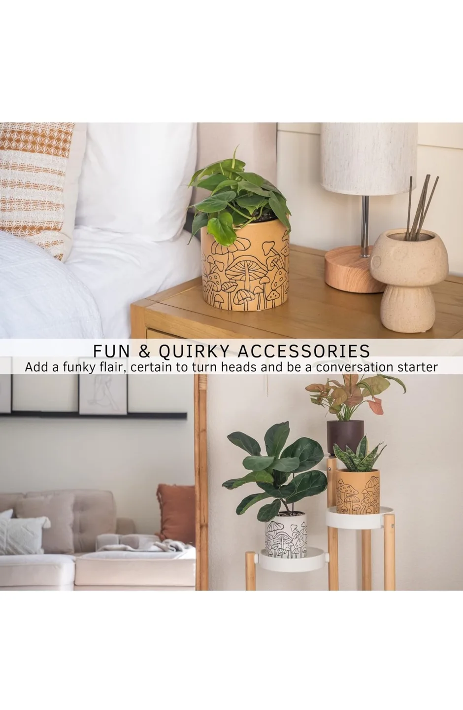 Mushroom Design Planter  2 for $35 image indicator(9)