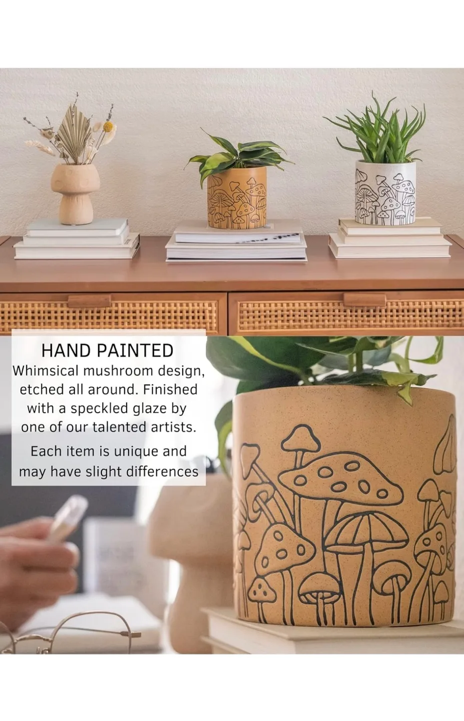 Mushroom Design Planter  2 for $35 image indicator(3)