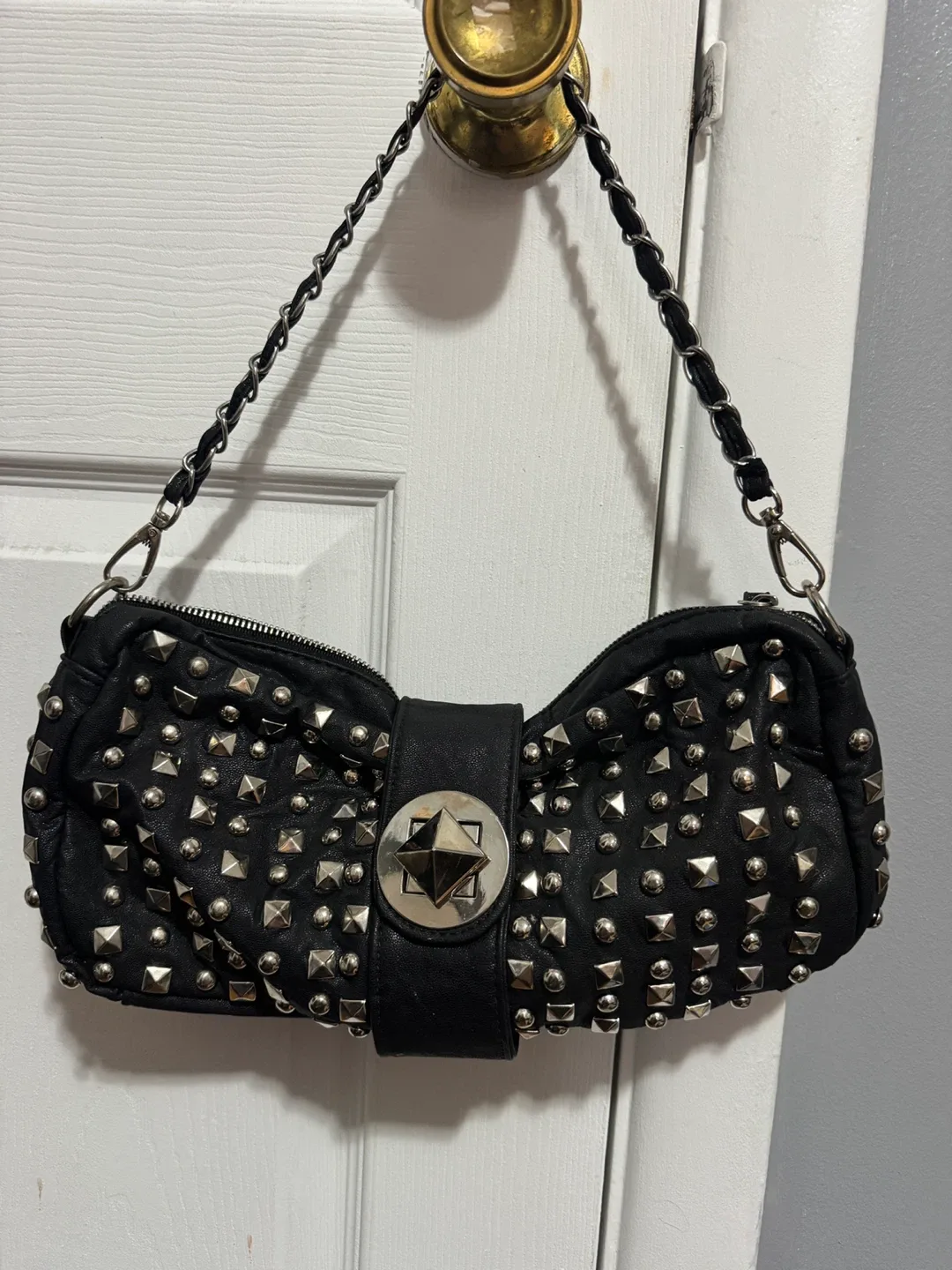 Studded black bag