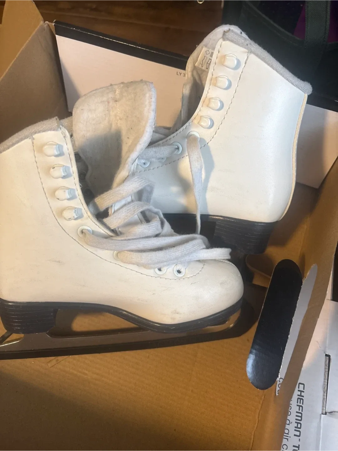 White Figure Skates - Size 13J