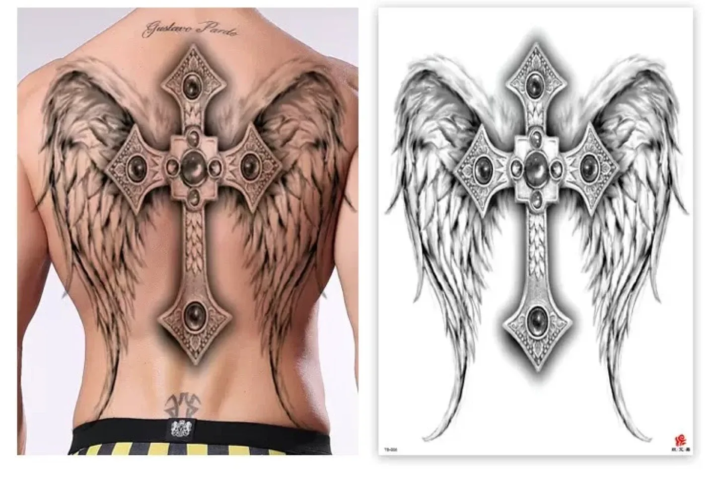 Full back tattoo stickers image indicator(5)