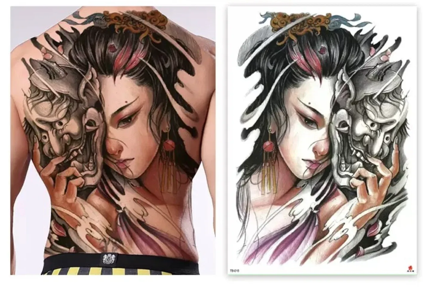 Full back tattoo stickers image indicator(6)