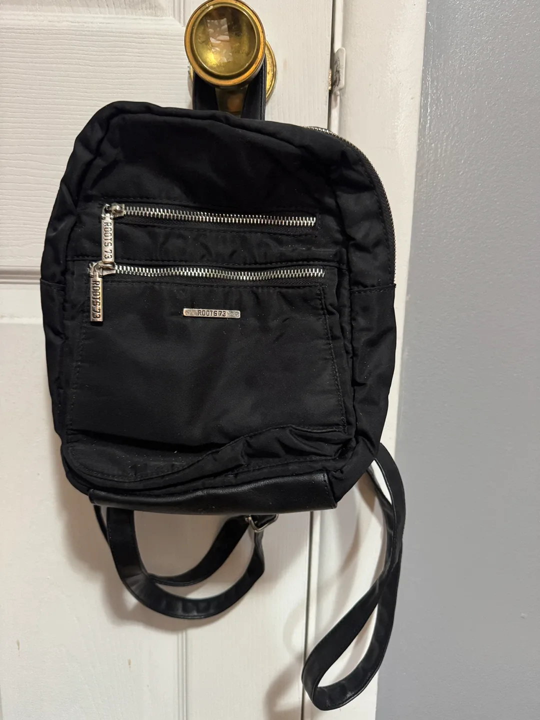 Roots mini black backpack