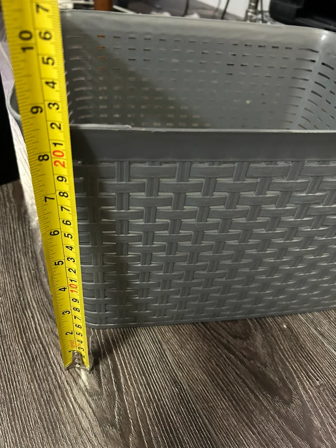 Grey Woven Storage Basket image indicator(3)