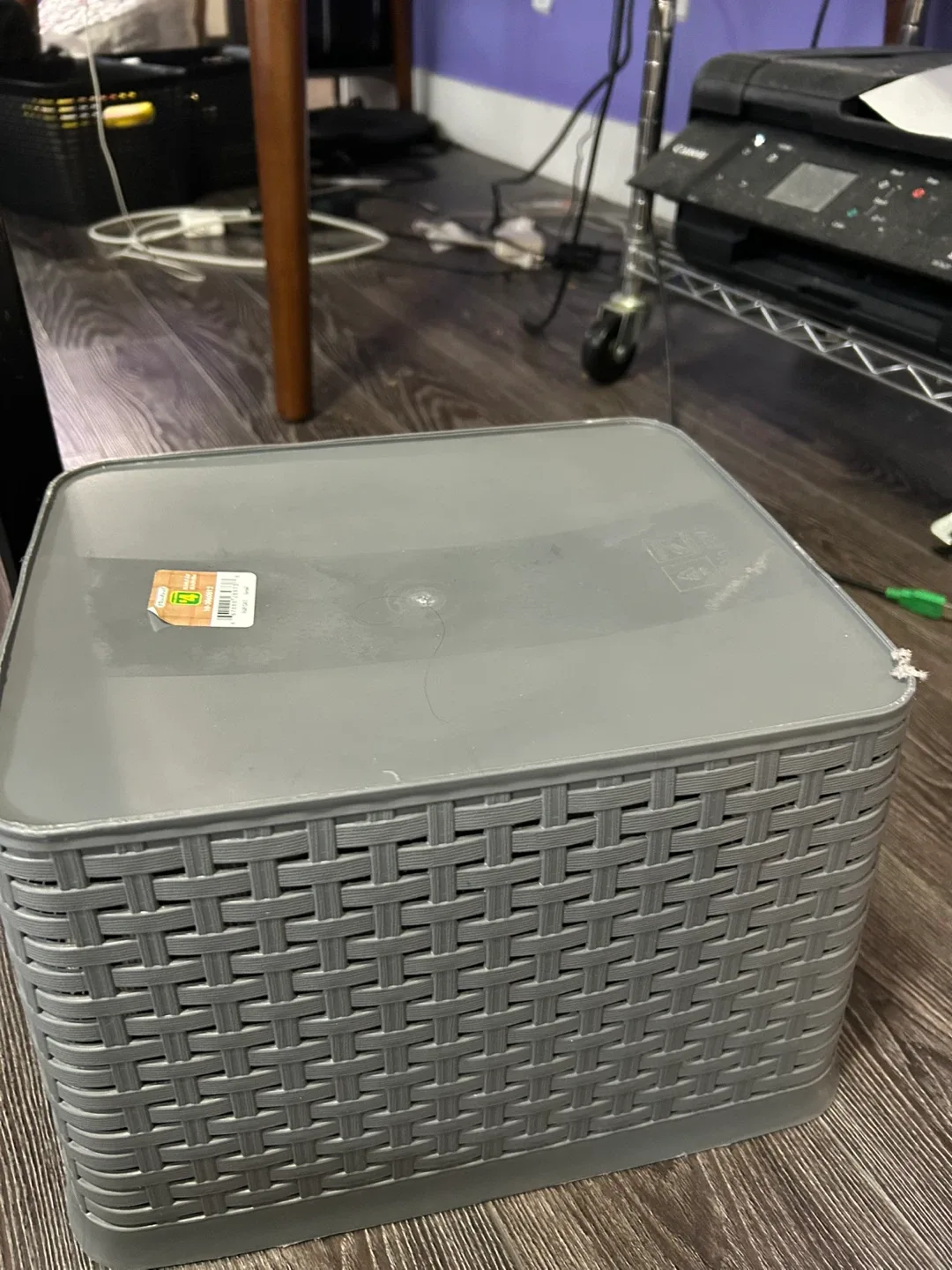 Grey Woven Storage Basket image indicator(6)