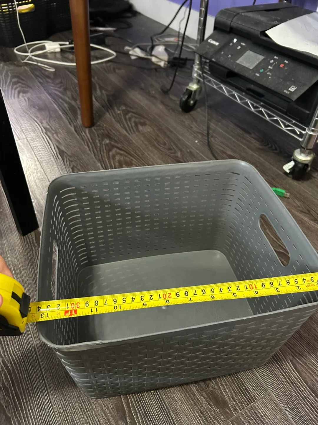 Grey Woven Storage Basket image indicator(2)