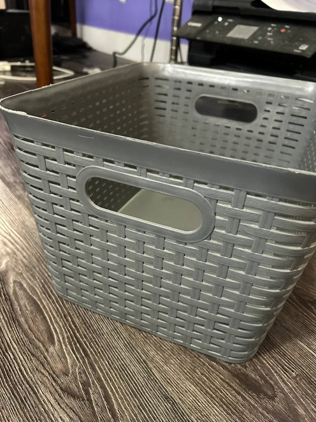 Grey Woven Storage Basket image indicator(8)