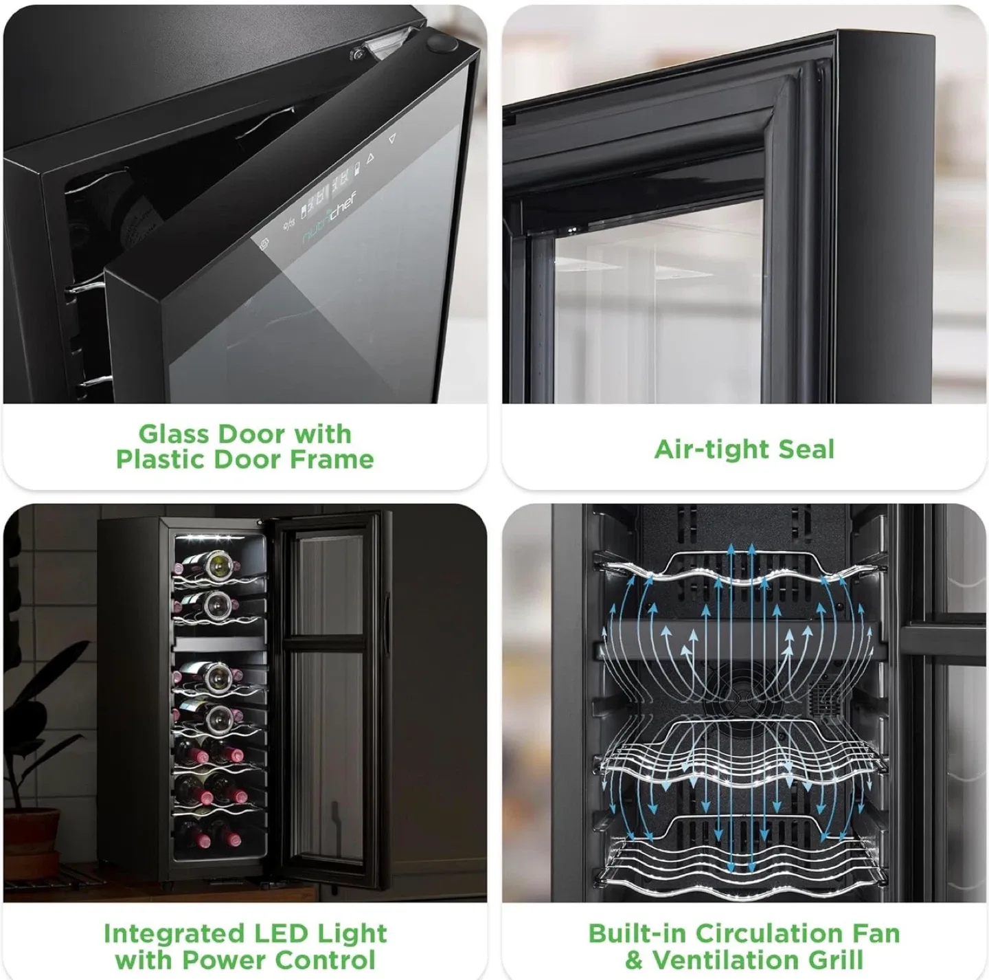 NutriChef 18-Bottle Wine Chiller - Like New! image indicator(6)