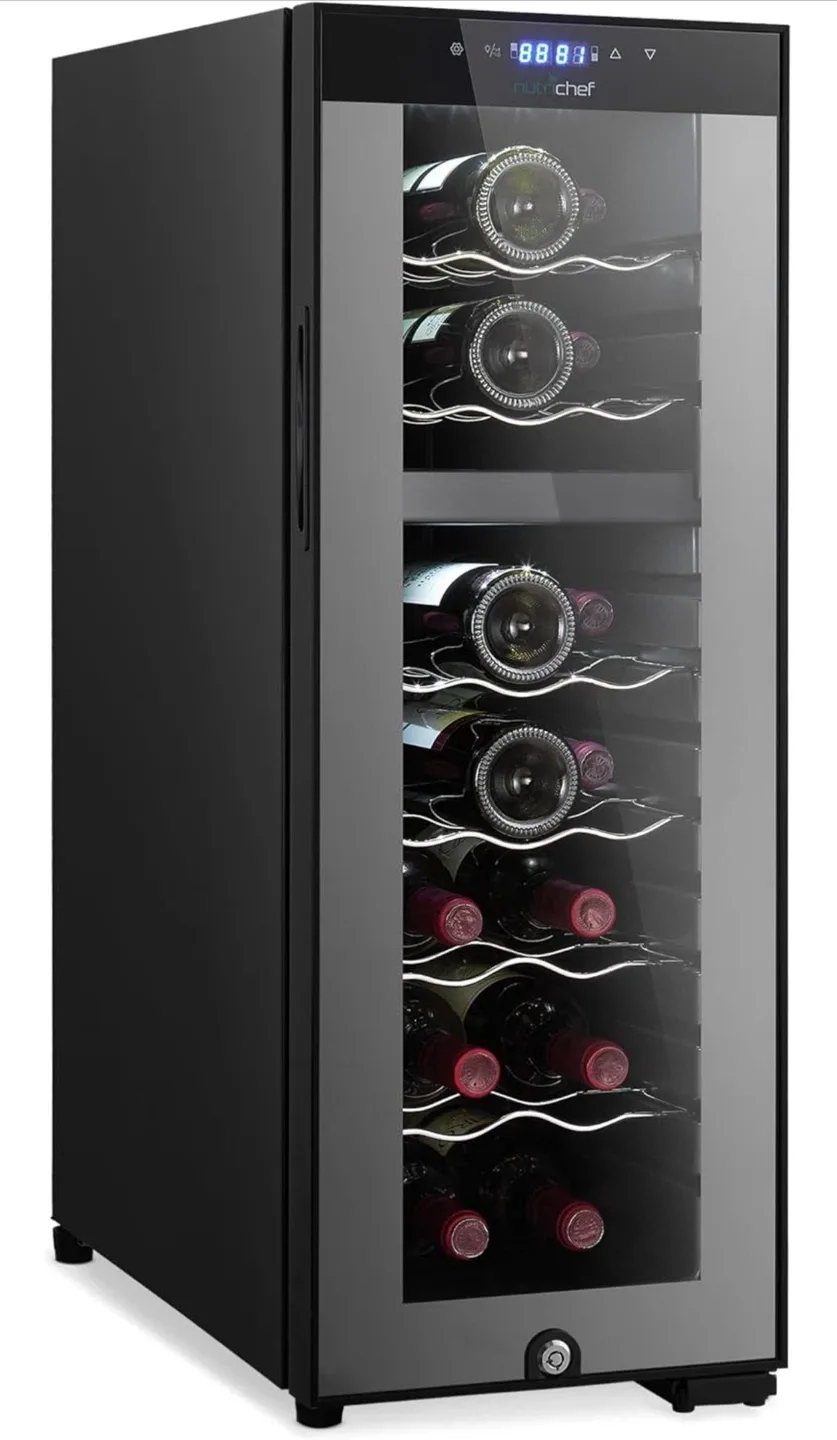 NutriChef 18-Bottle Wine Chiller - Like New! image indicator(8)
