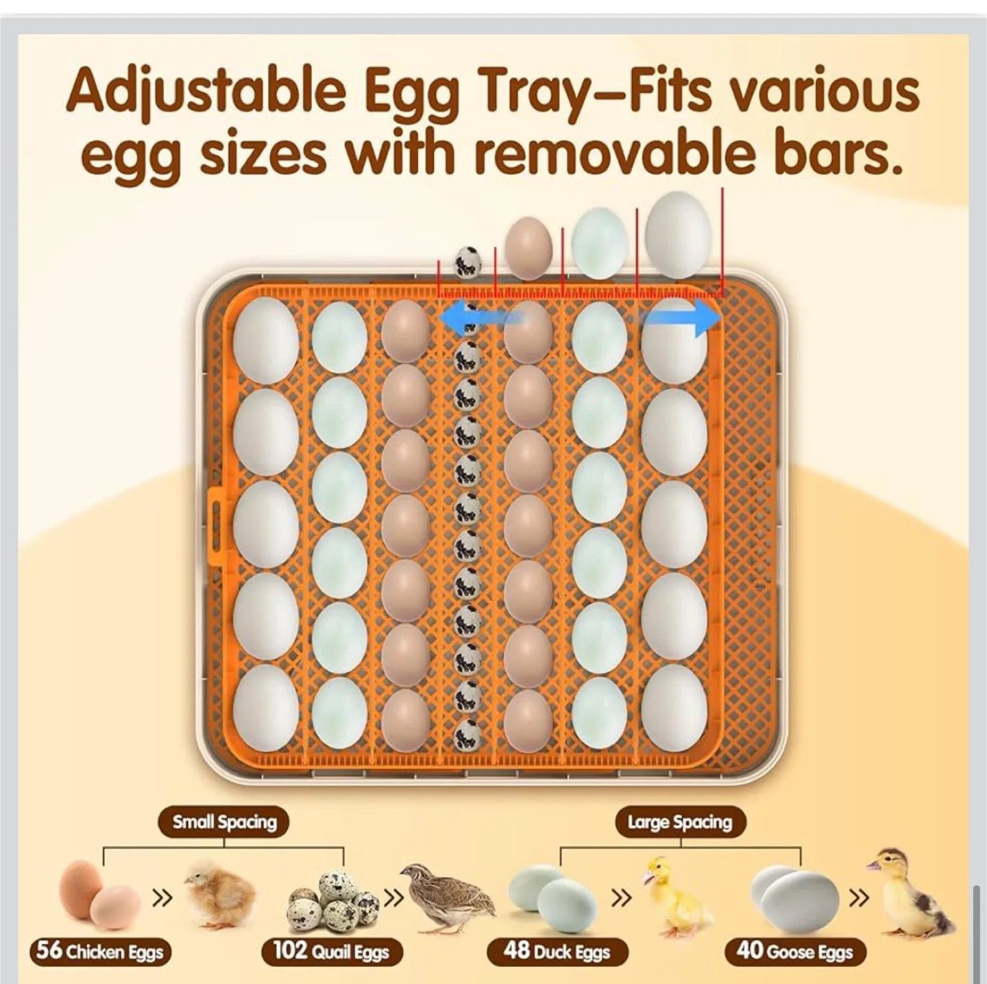 56 Eggs Incubator - Automatic Egg Turner image indicator(6)