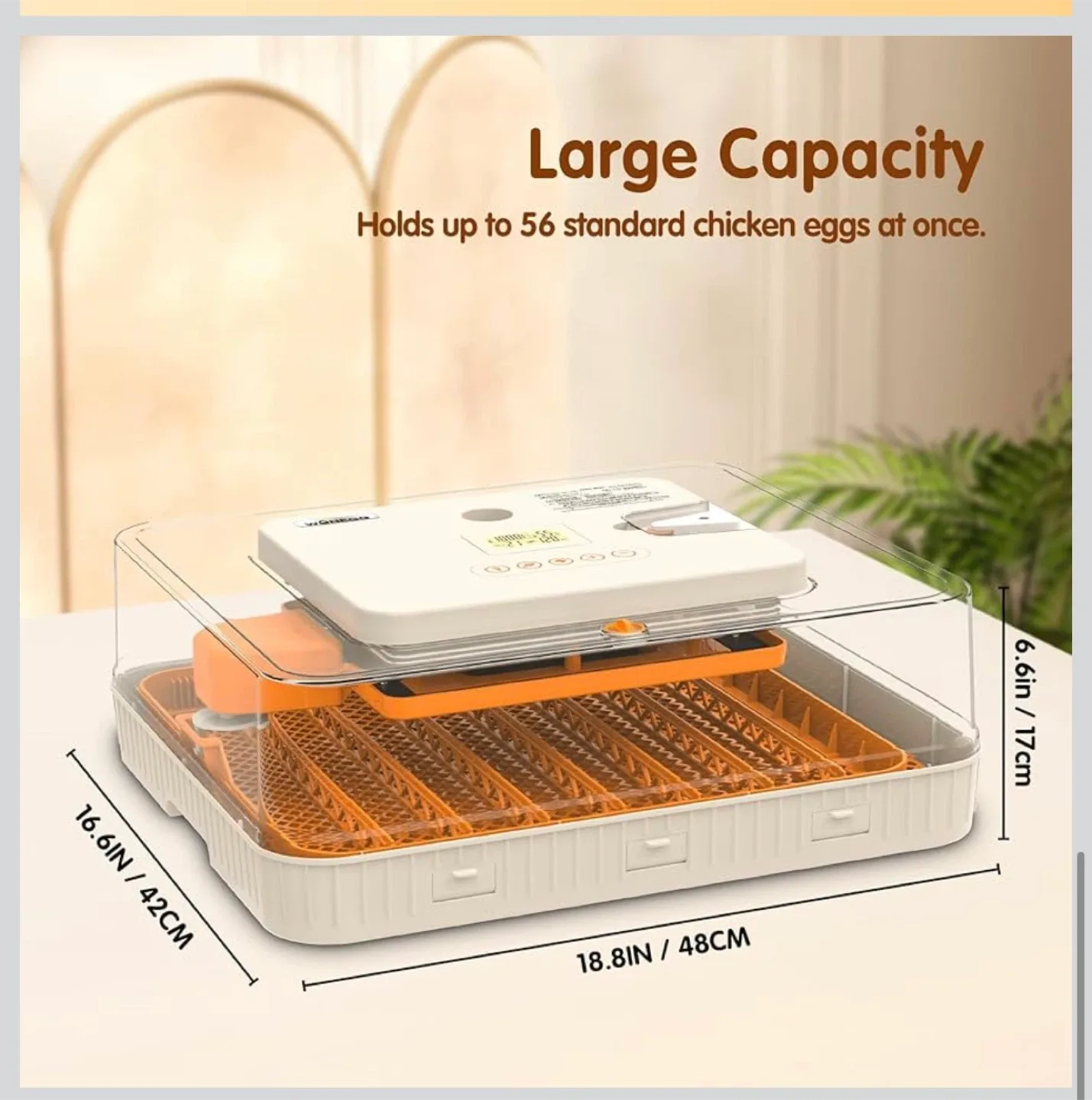 56 Eggs Incubator - Automatic Egg Turner image indicator(10)