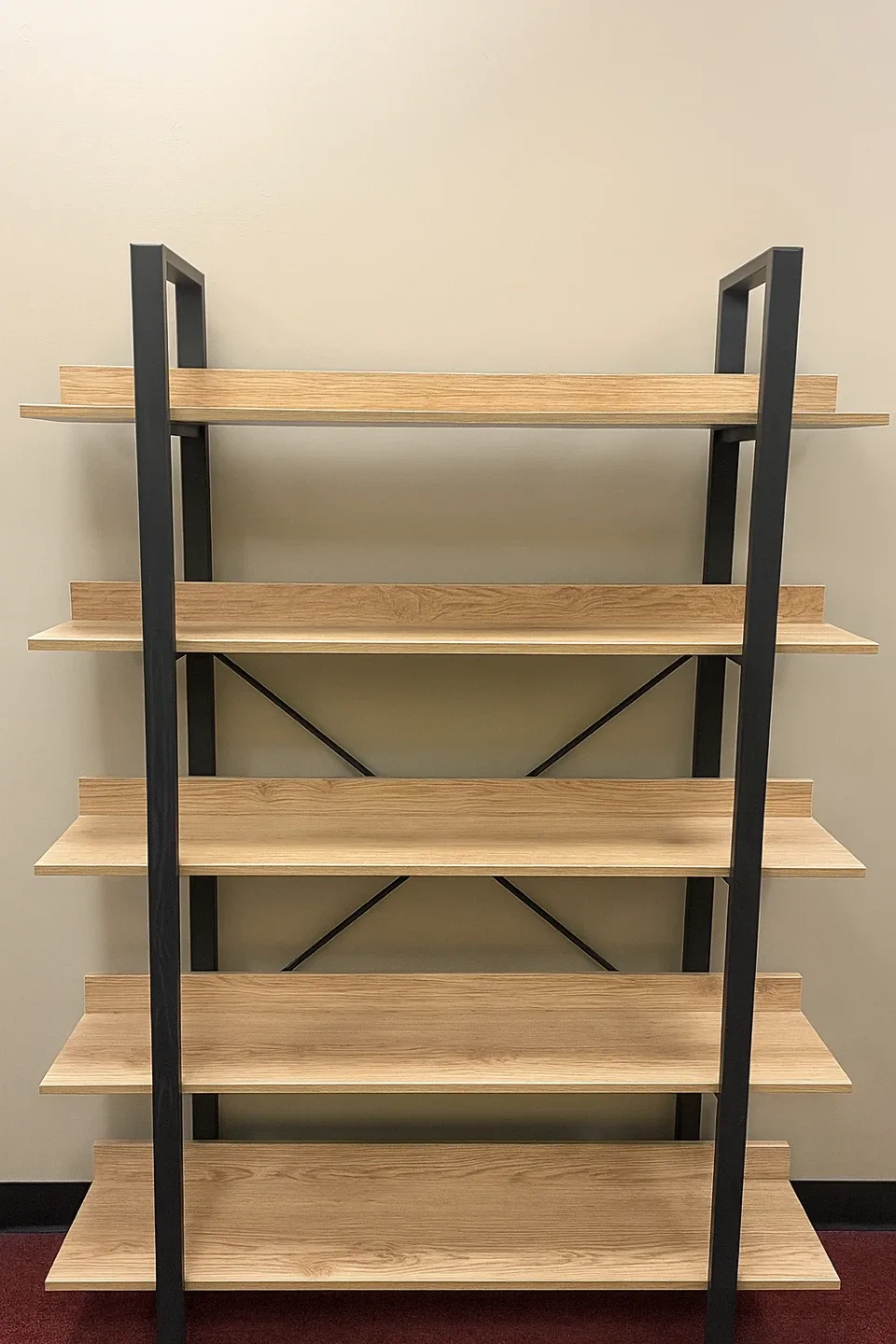 Wood & Steel Shelf - 67" x 47" x 11"