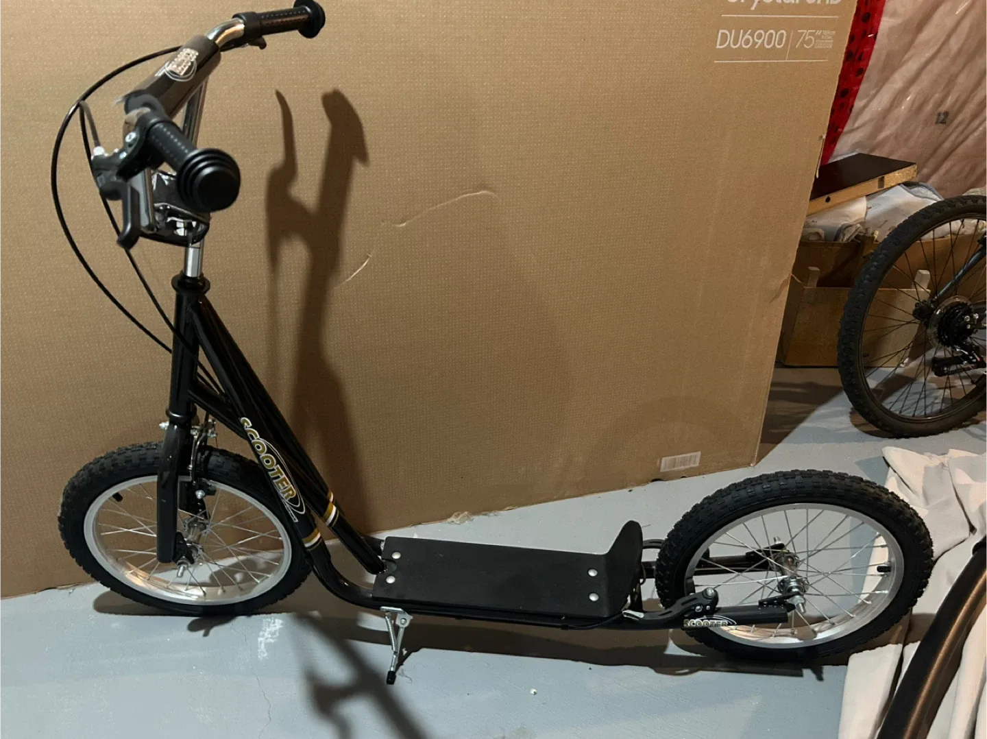 Black Scooter with Air Filled Tires