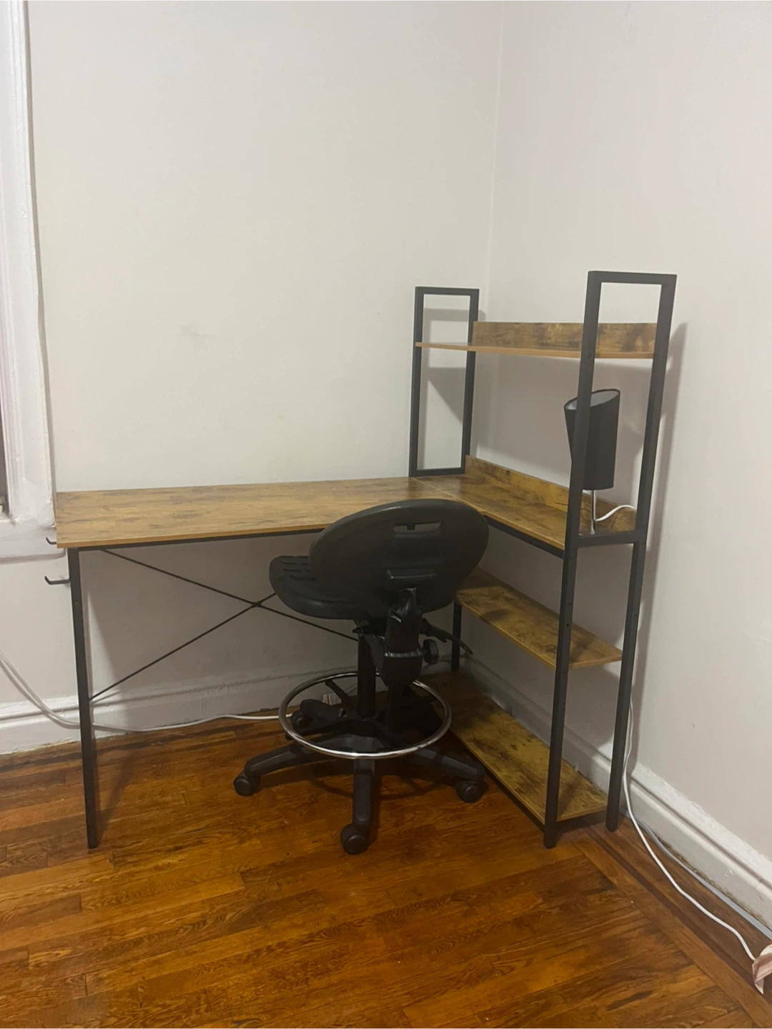 Corner Desk with Shelves
