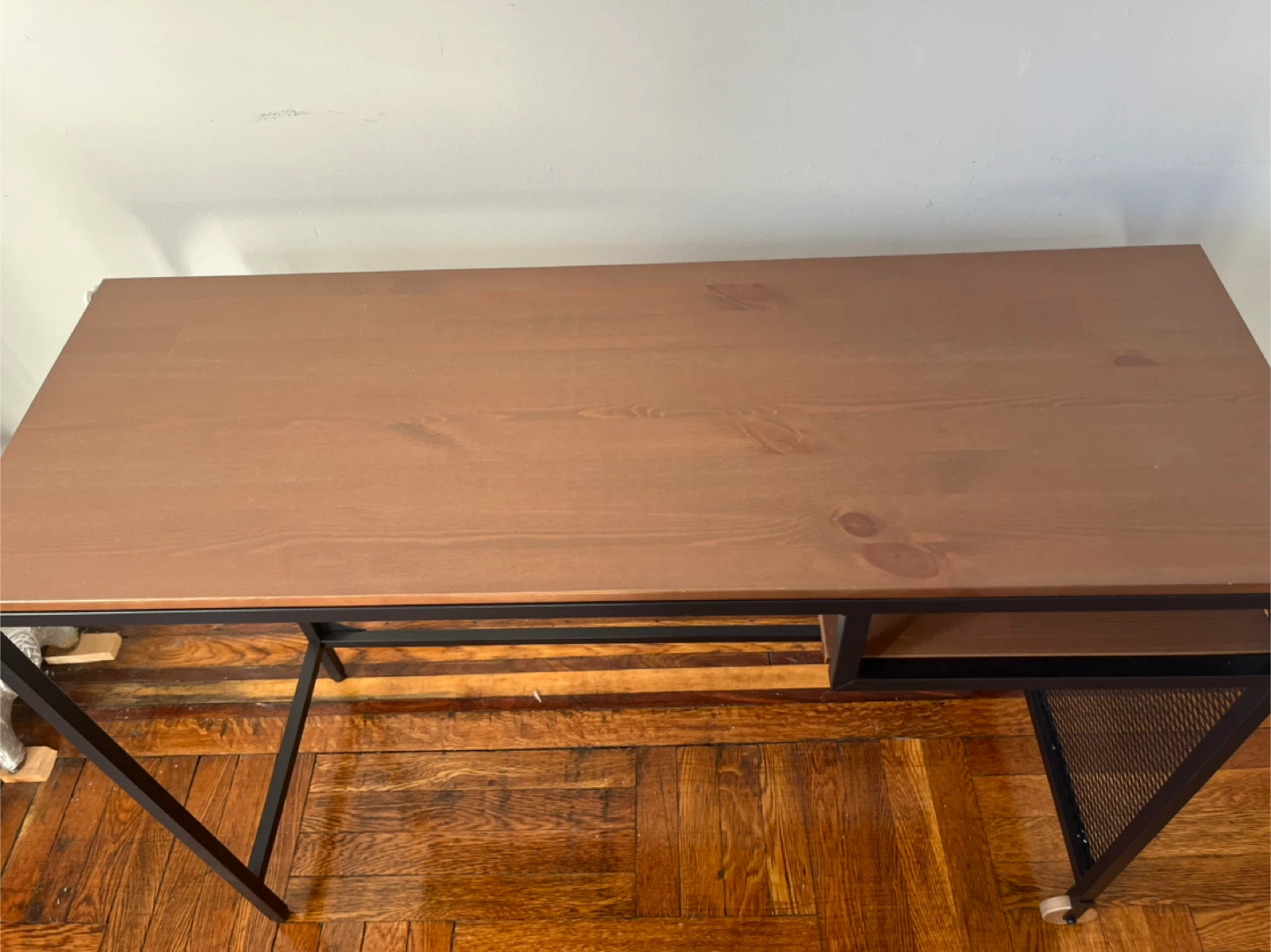 Wood and Black Metal Desk - photo 4
