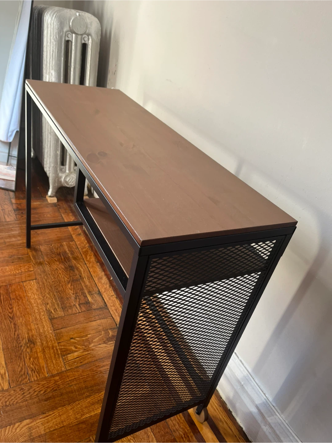 Wood and Black Metal Desk - photo 3