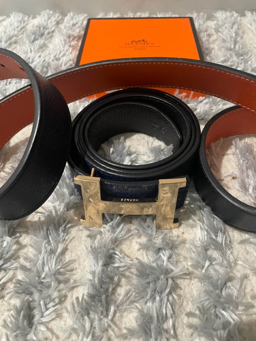 Hermès x 2 Belts with  Box image indicator(4)