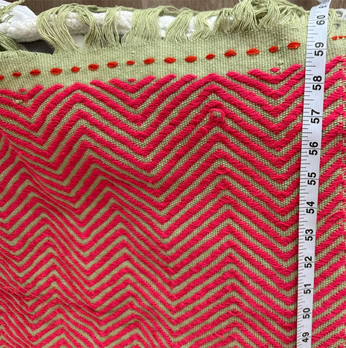 Artefact Throw Blanket - Pink & Green, 43" x 59" image indicator(3)