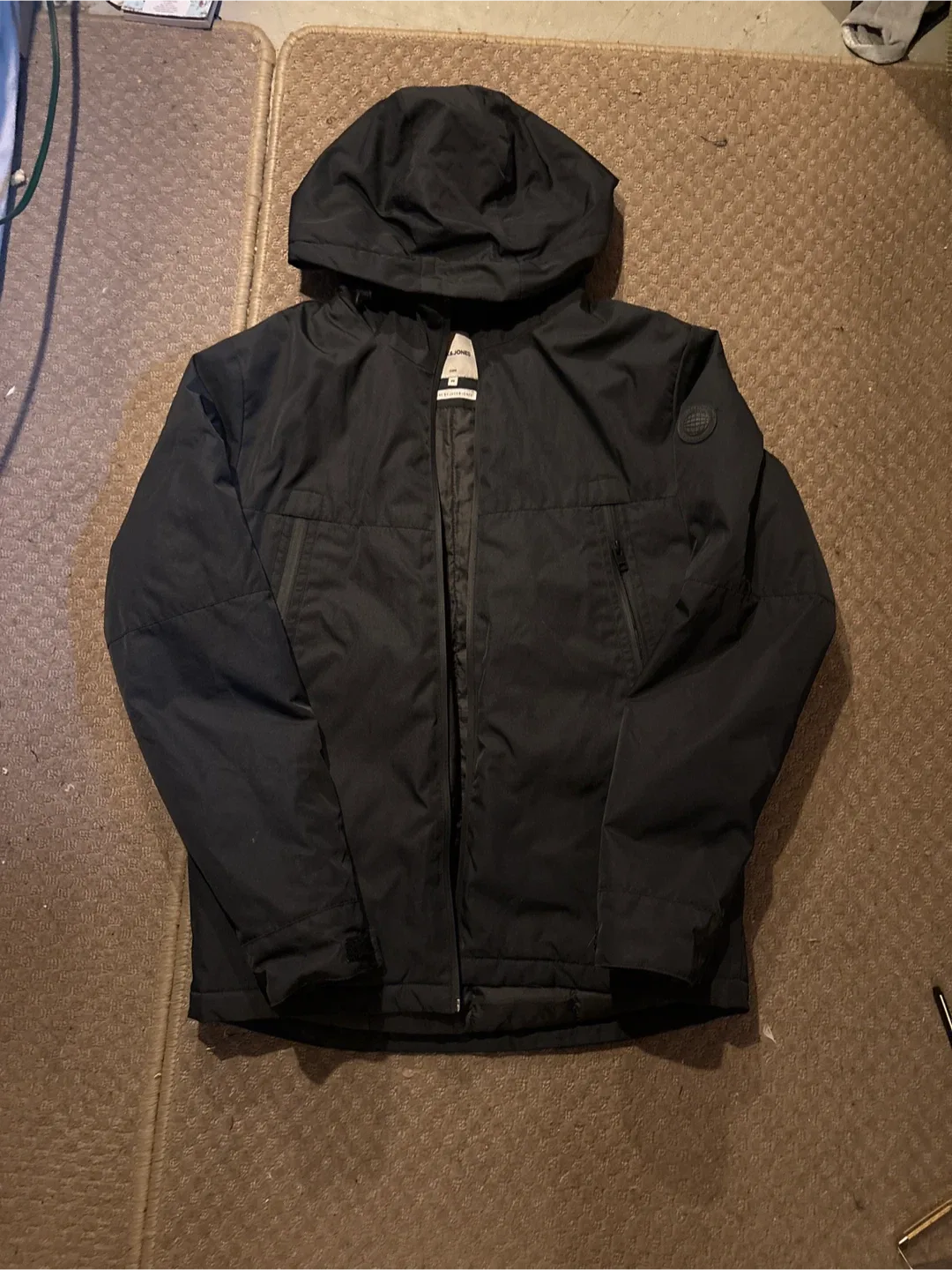 Jack & Jones Black Hooded Jacket