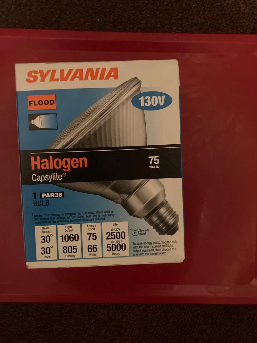 Sylvania Halogen Capsylite PAR38 Flood Bulb - 75 Watts