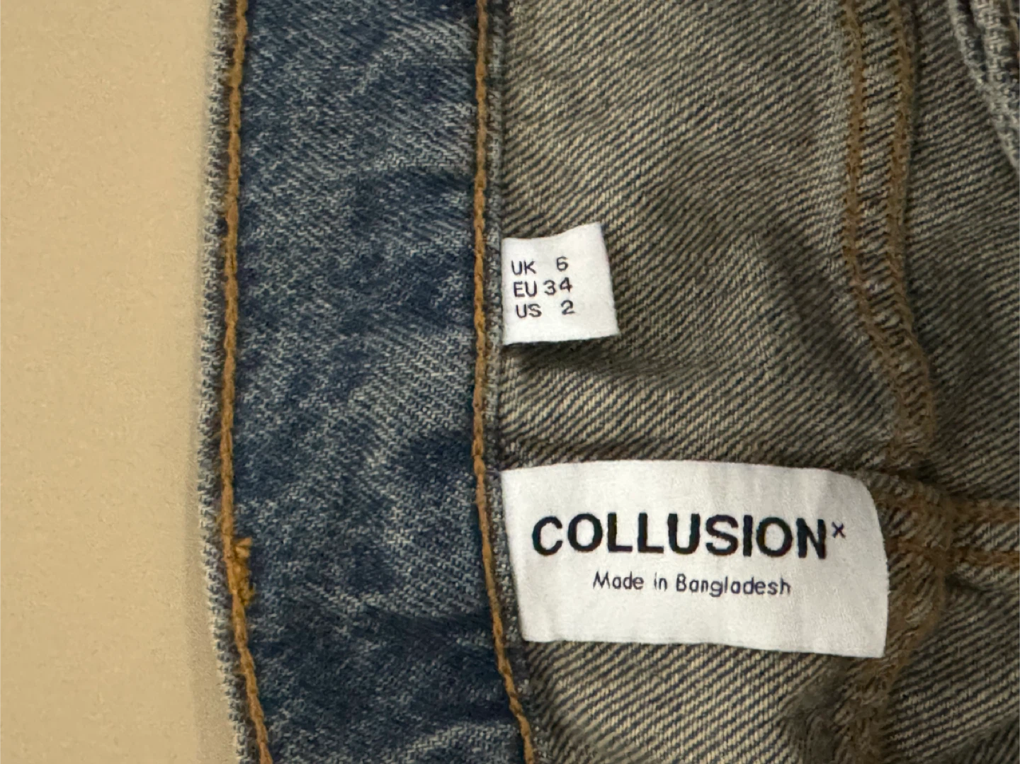 Collusion Denim Mini Skirt - Size US 2 - photo 3