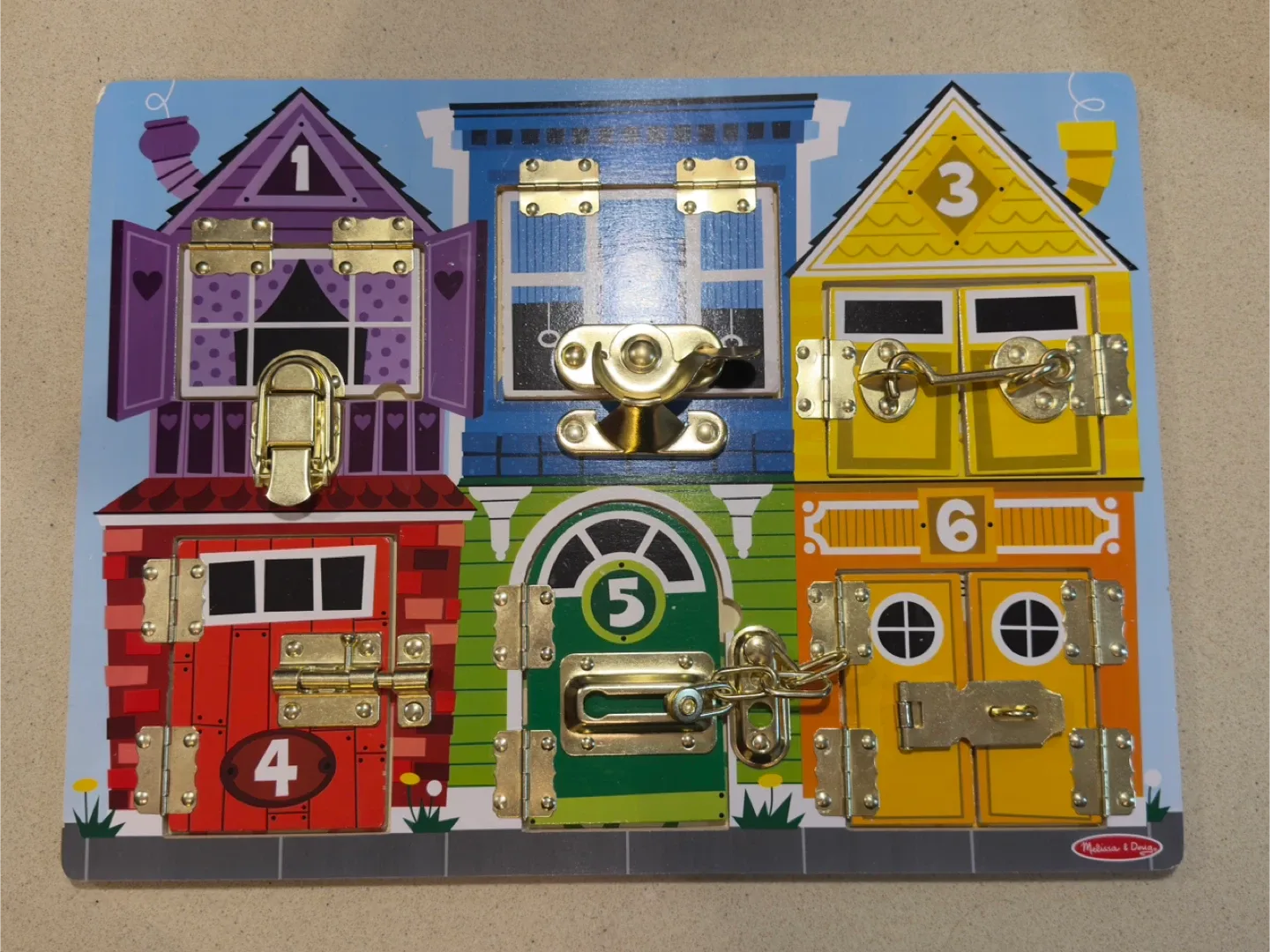 Melissa & Doug Latches Wooden Activity Board