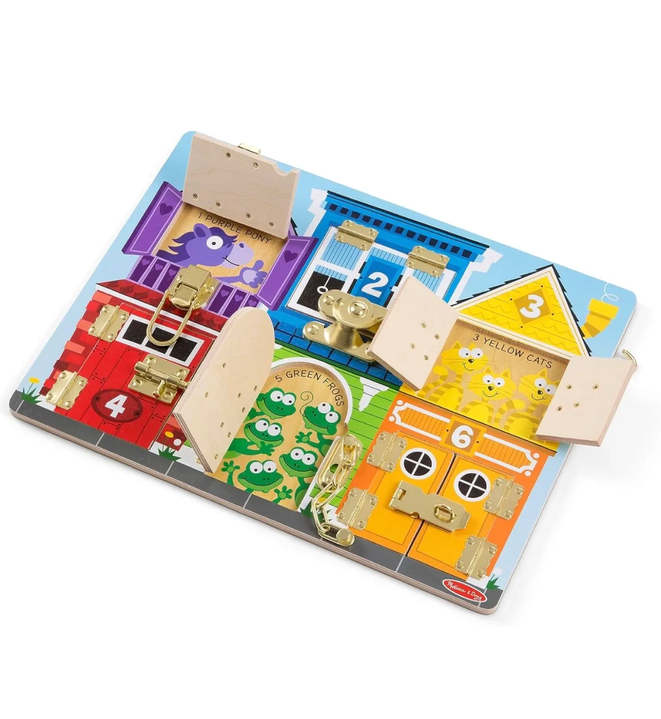 Melissa & Doug Latches Wooden Activity Board image indicator(2)