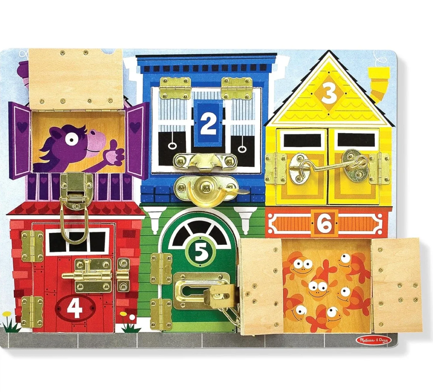 Melissa & Doug Latches Wooden Activity Board image indicator(3)
