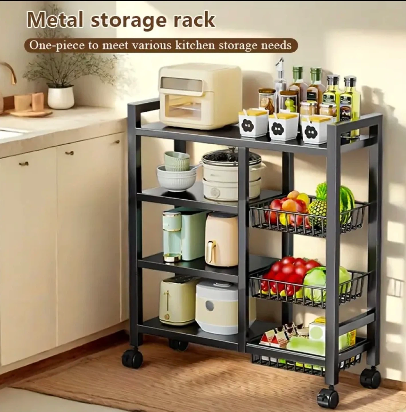 Kitchen Storage Rack with Wheels (BRAND NEW IN BOX) - photo 2