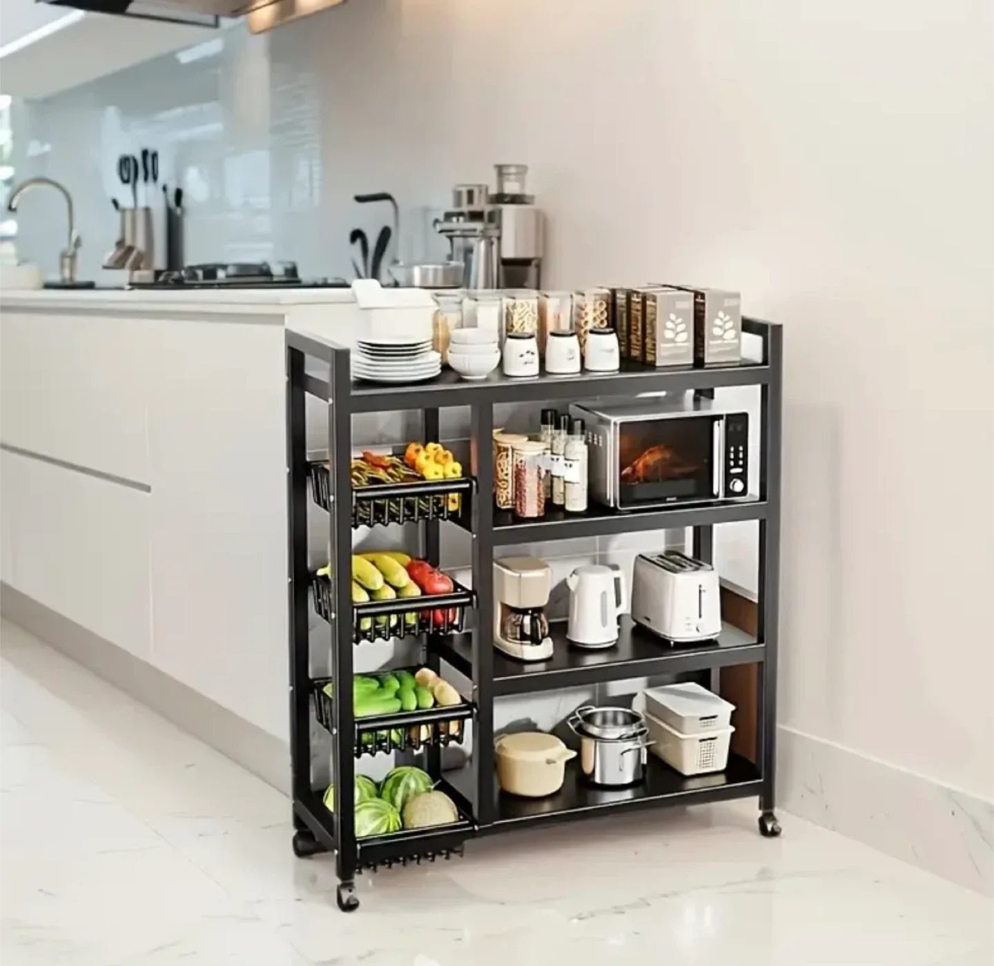 Kitchen Storage Rack with Wheels (BRAND NEW IN BOX)