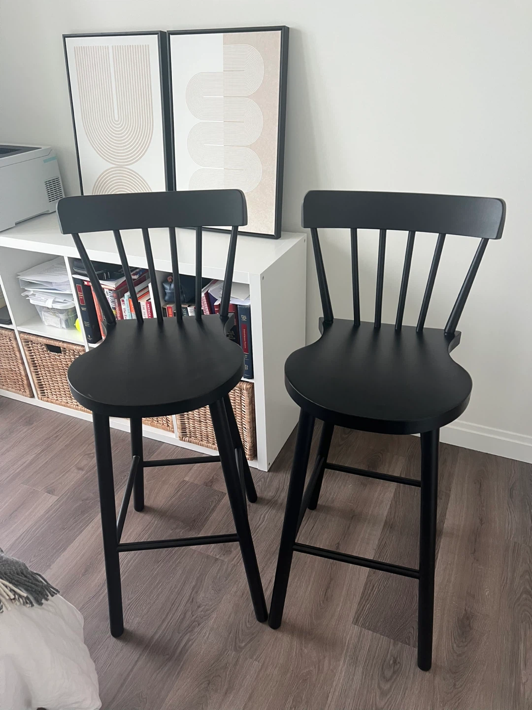 IKEA NORRARYD Black Bar Stools