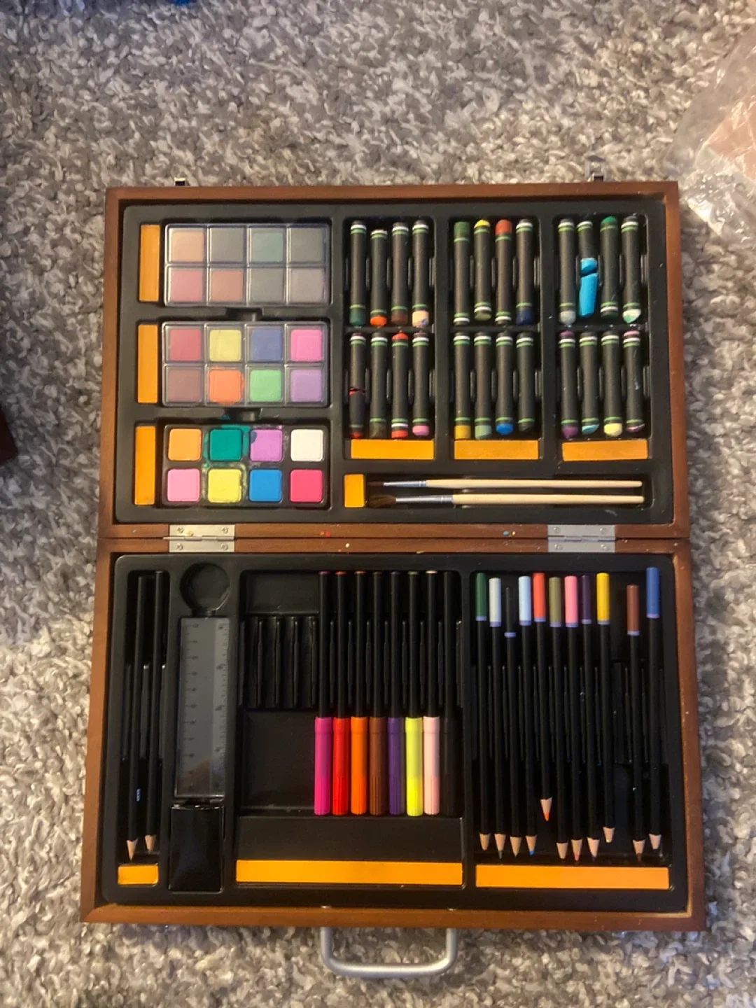 Artist Set with Paints, Crayons, and Pencils