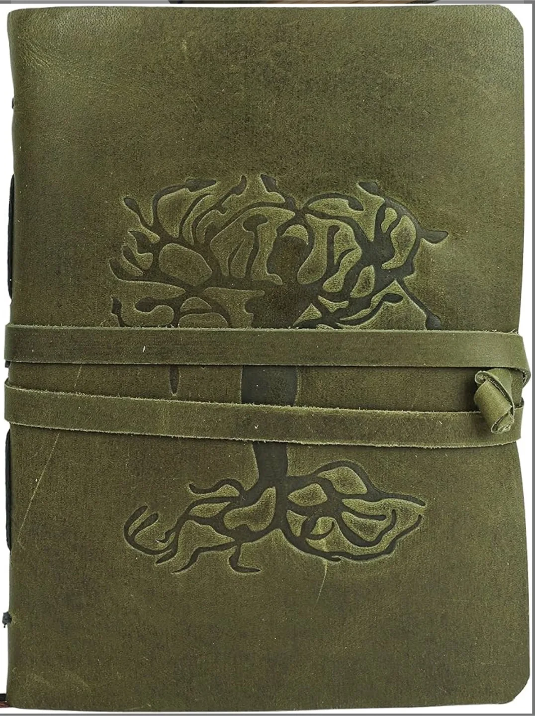 Leather Journal Embossed Tree of Life - Green image indicator(4)