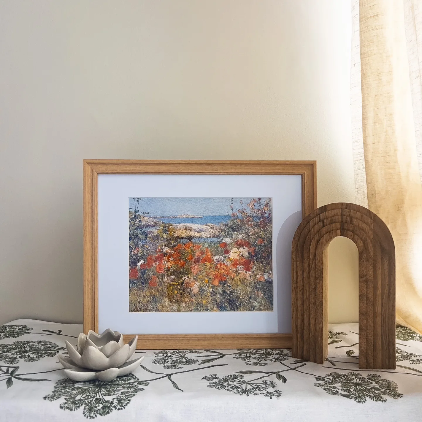 Framed Wildflower Garden Vintage Art - New