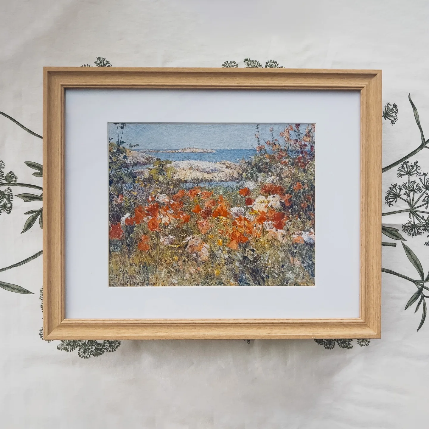 Framed Wildflower Garden Vintage Art - New image indicator(2)