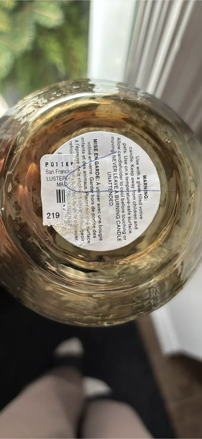 Pottery Barn Erglass Votive Candle Holder image indicator(2)