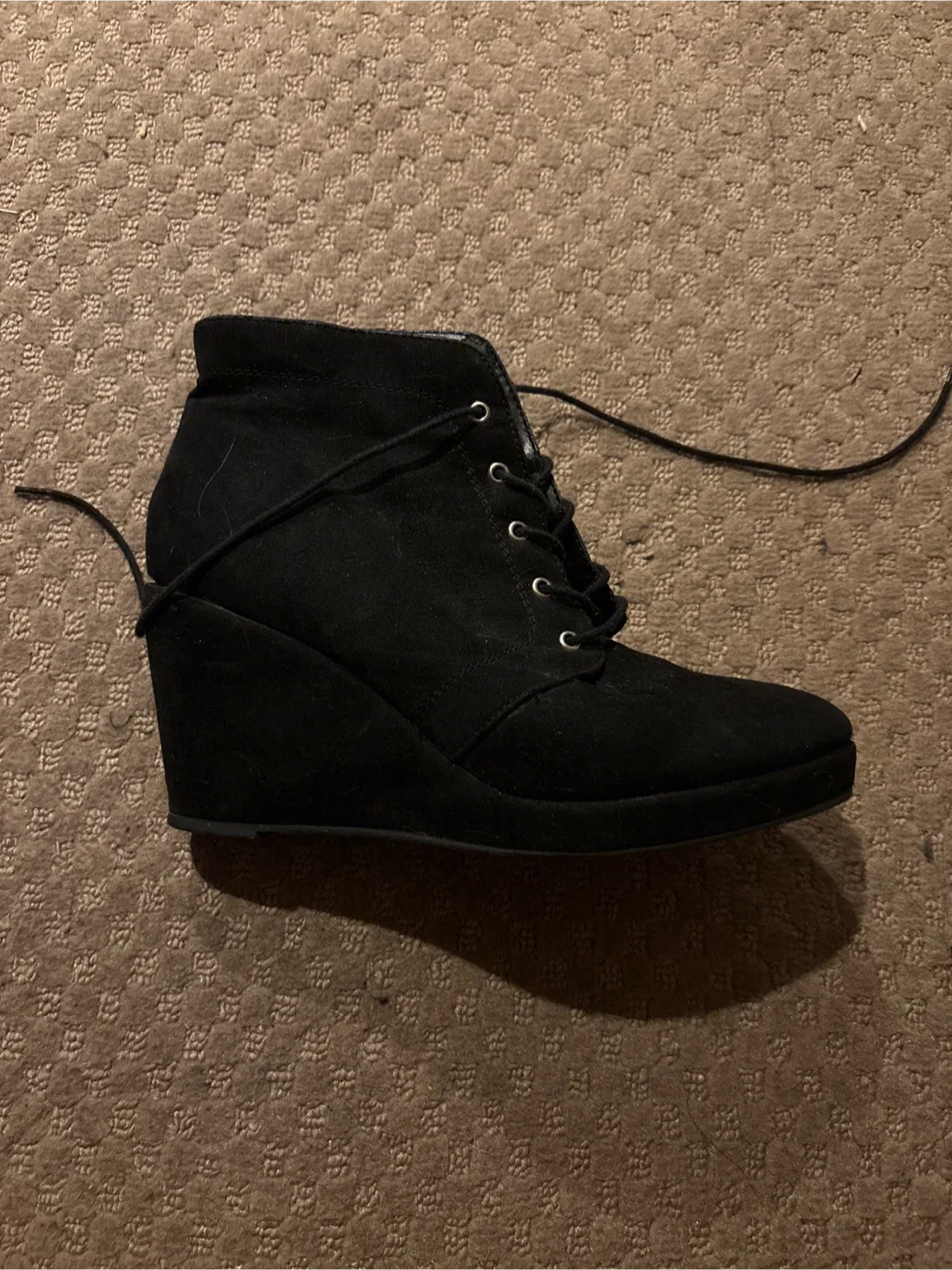 Forever 21 Black Wedge Heel Booties image indicator(4)