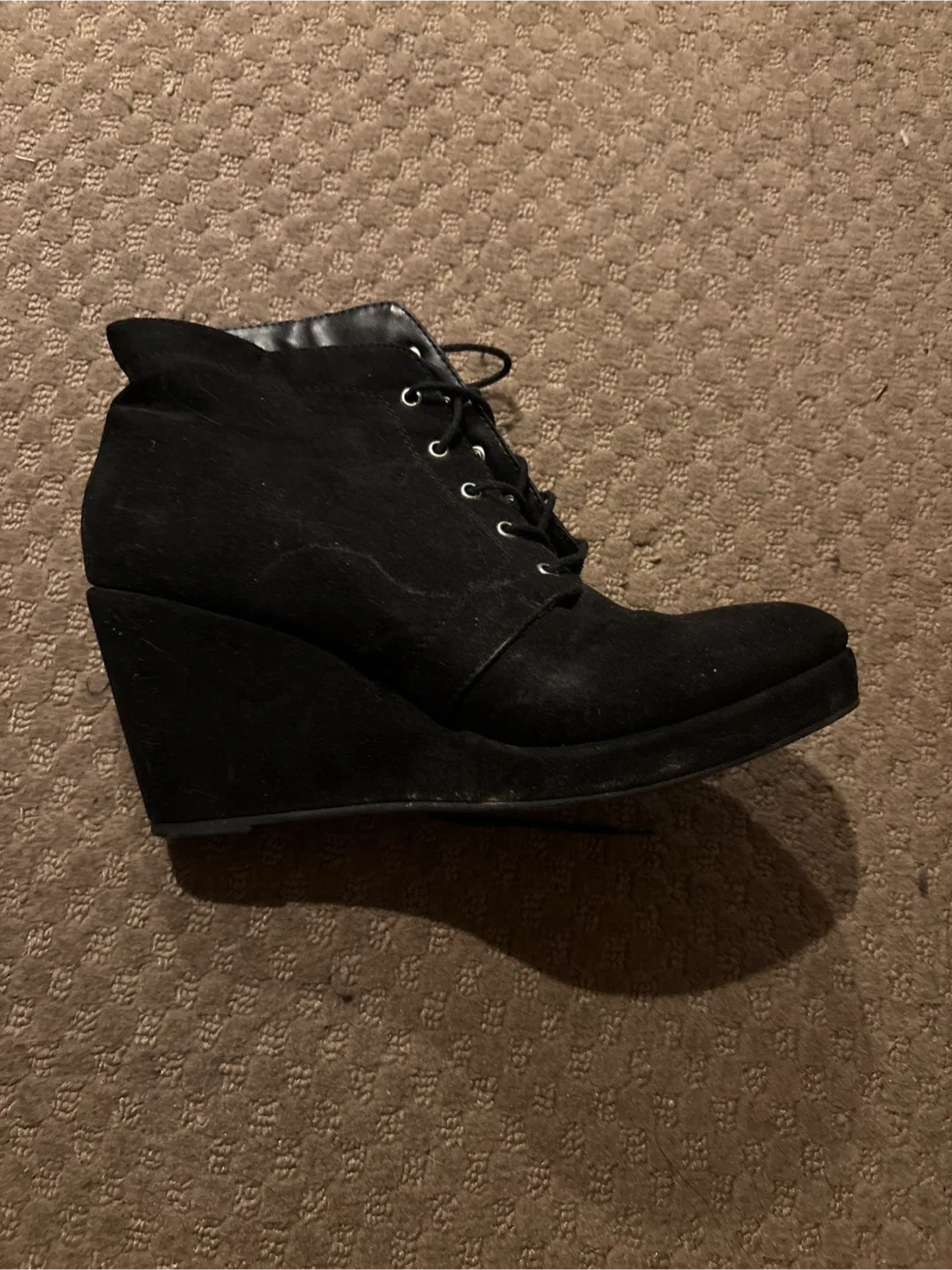 Forever 21 Black Wedge Heel Booties image indicator(2)