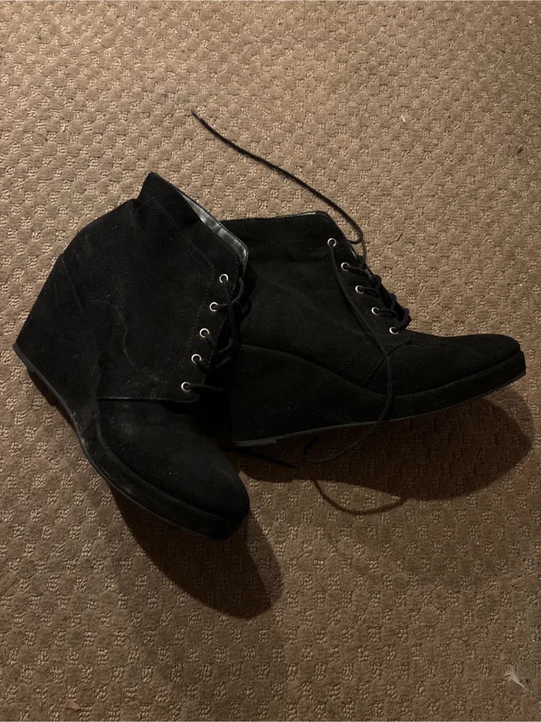 Forever 21 Black Wedge Heel Booties