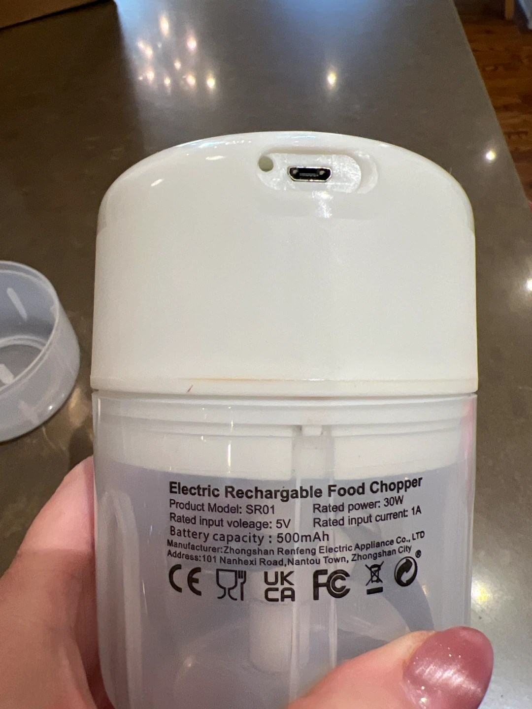 Electric Rechargeable Food Chopper SR01 - photo 2