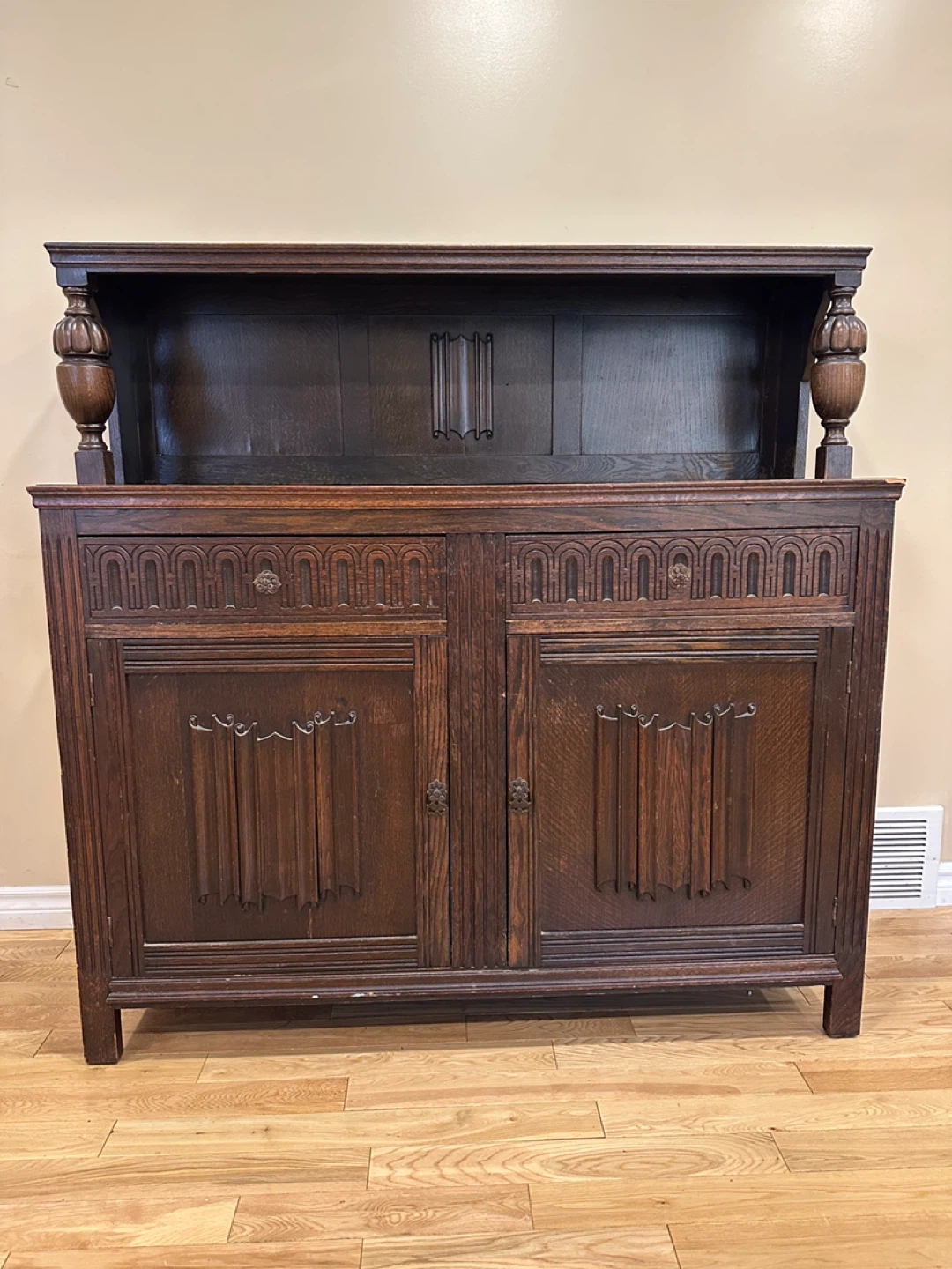 Antique Solid Oak Jacobean Sideboard / Buffet (CAN DELIVER)