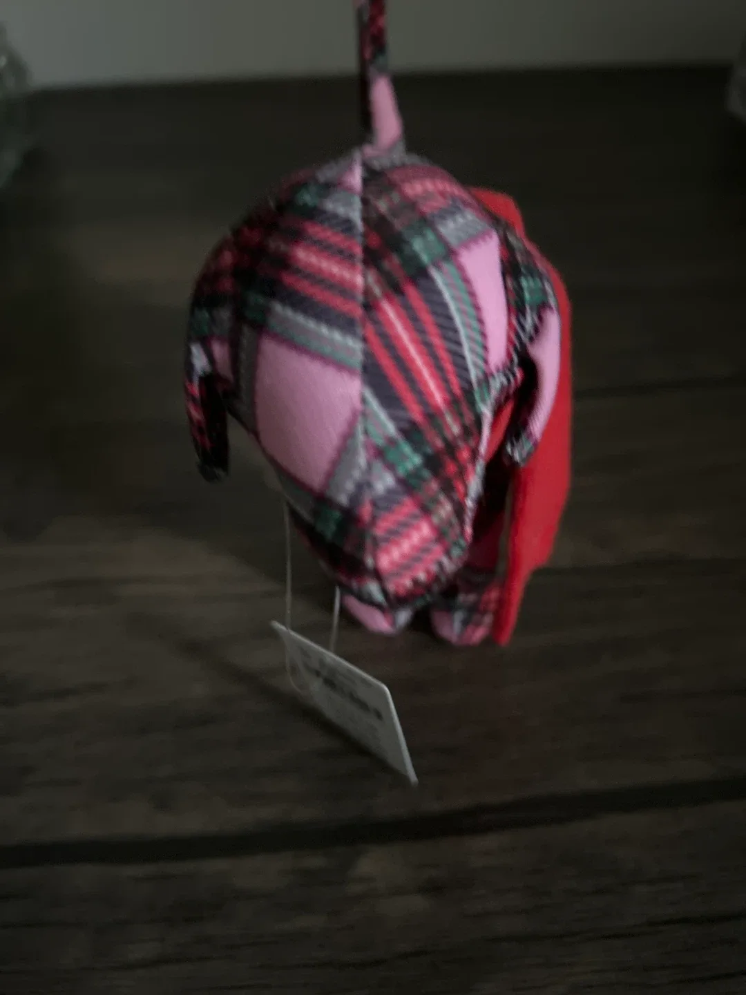 PINK Victoria's Secret Plaid Dog Ornament image indicator(2)