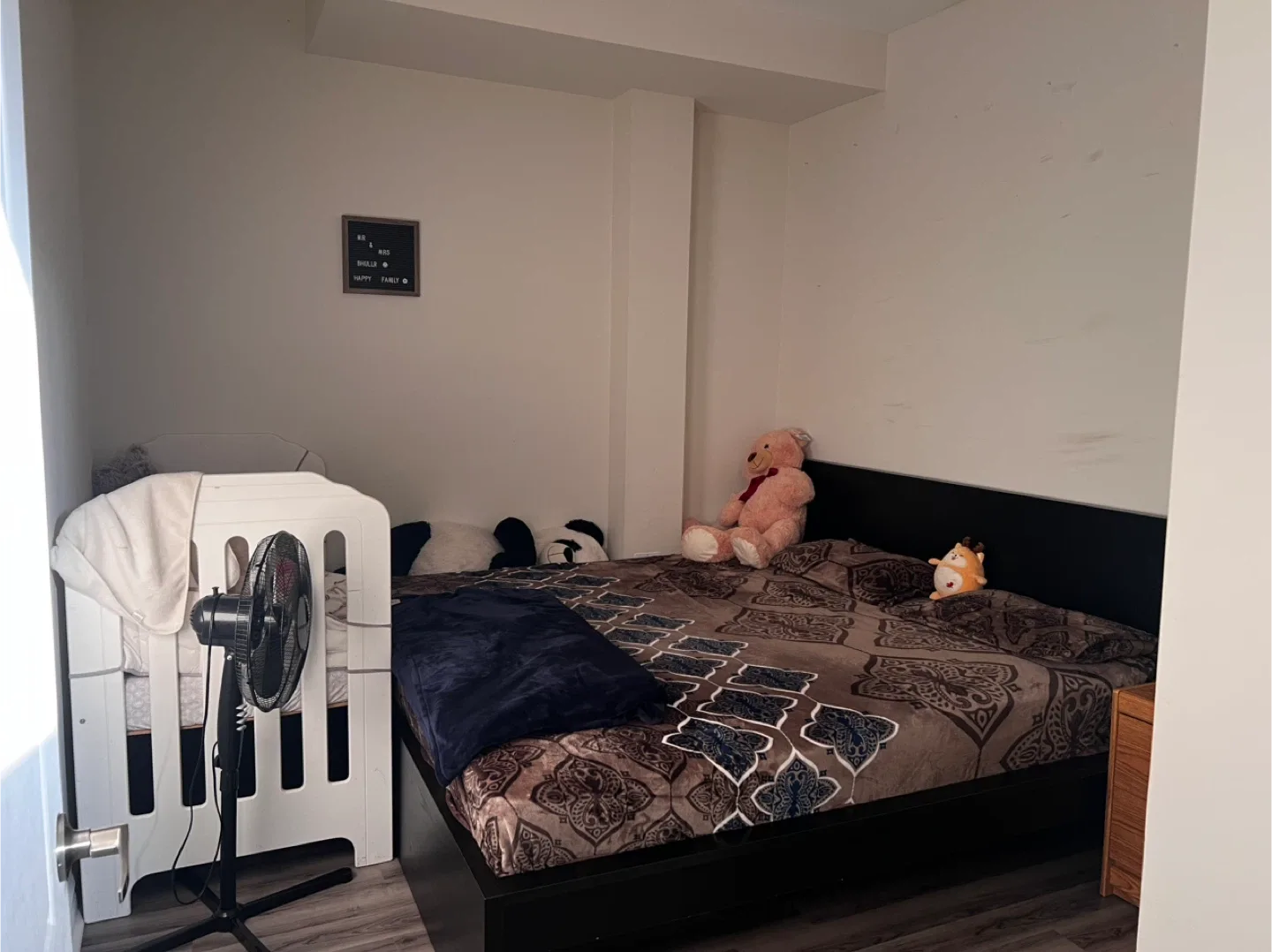 IKEA Malm King Bed Frame - Black-Brown and mattress