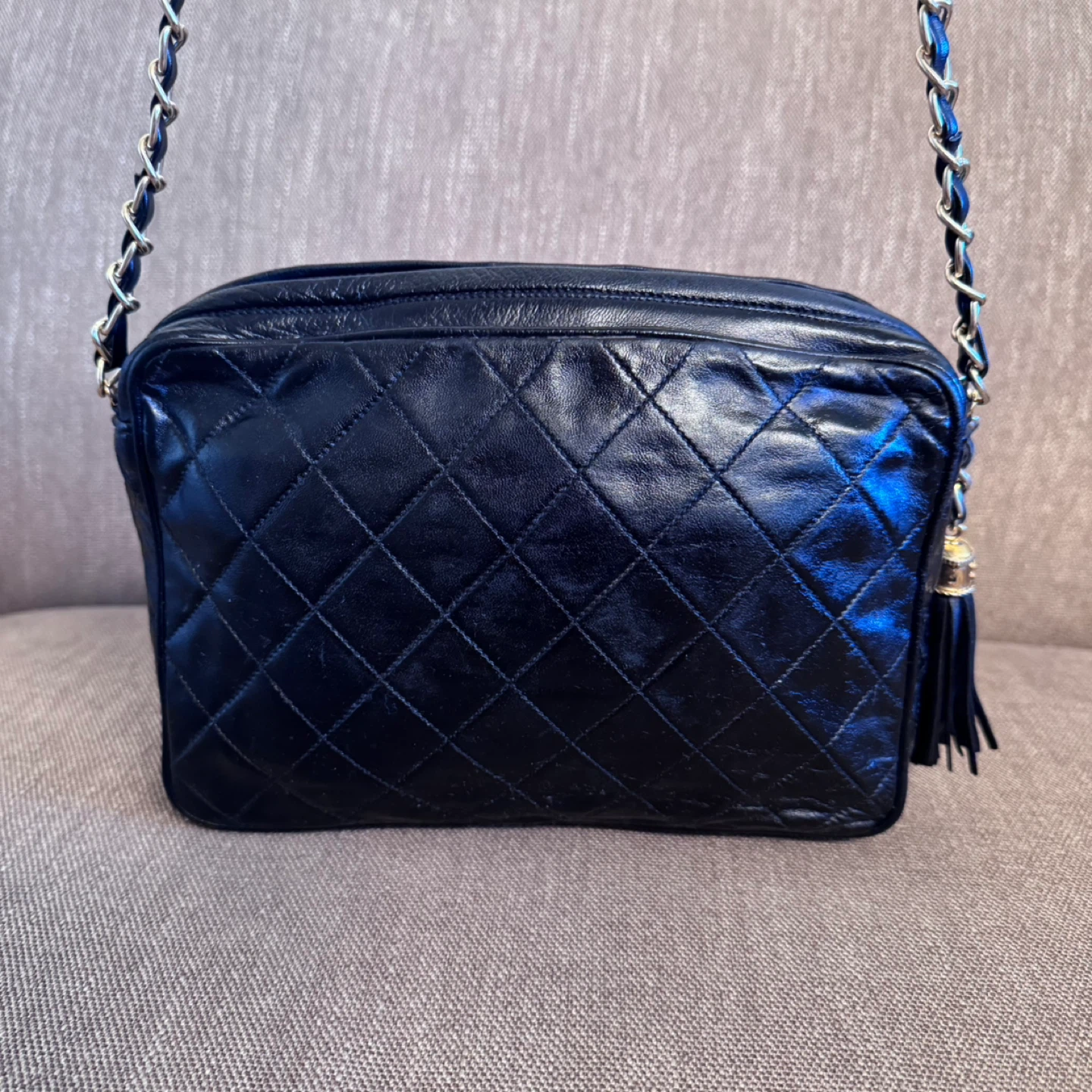 Chanel Black Quilted Leather Camera Bag - photo 2