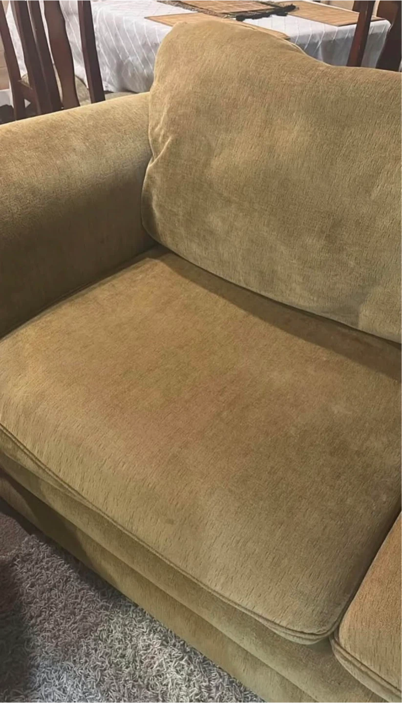 FREE gold-Beige Loveseat Sofa - photo 2