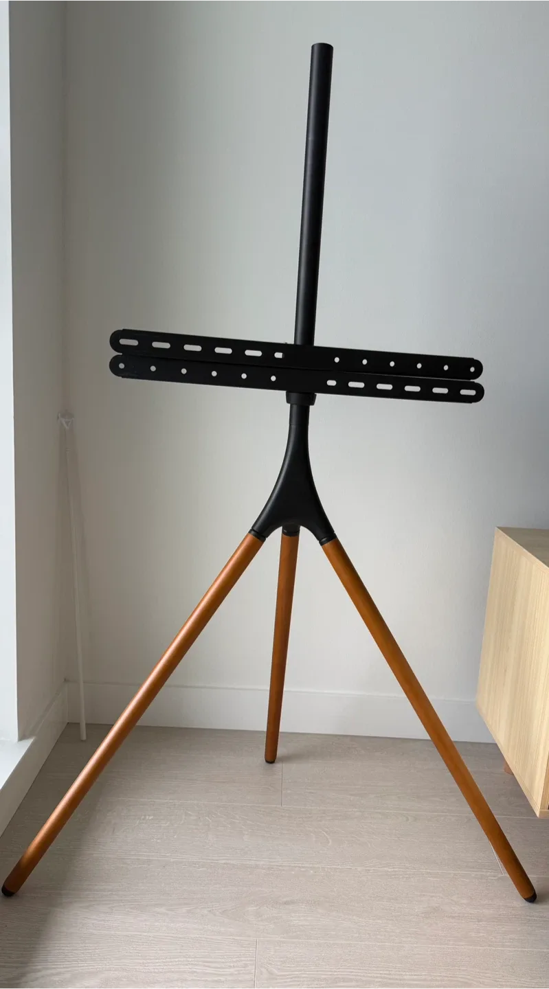 Tripod TV Stand - Wood & Black