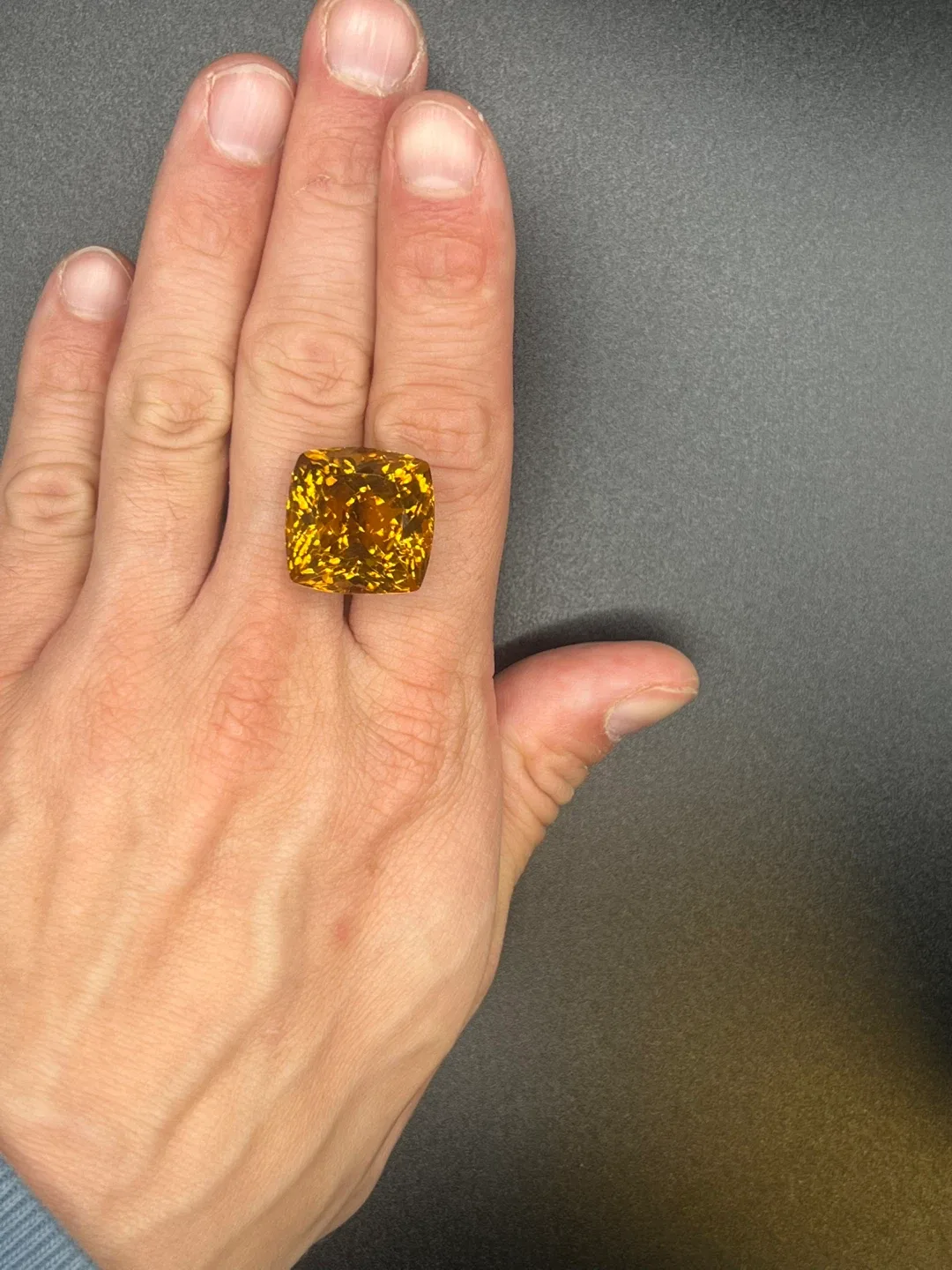 Natural Deep Orange Yellow Madeira Citrine